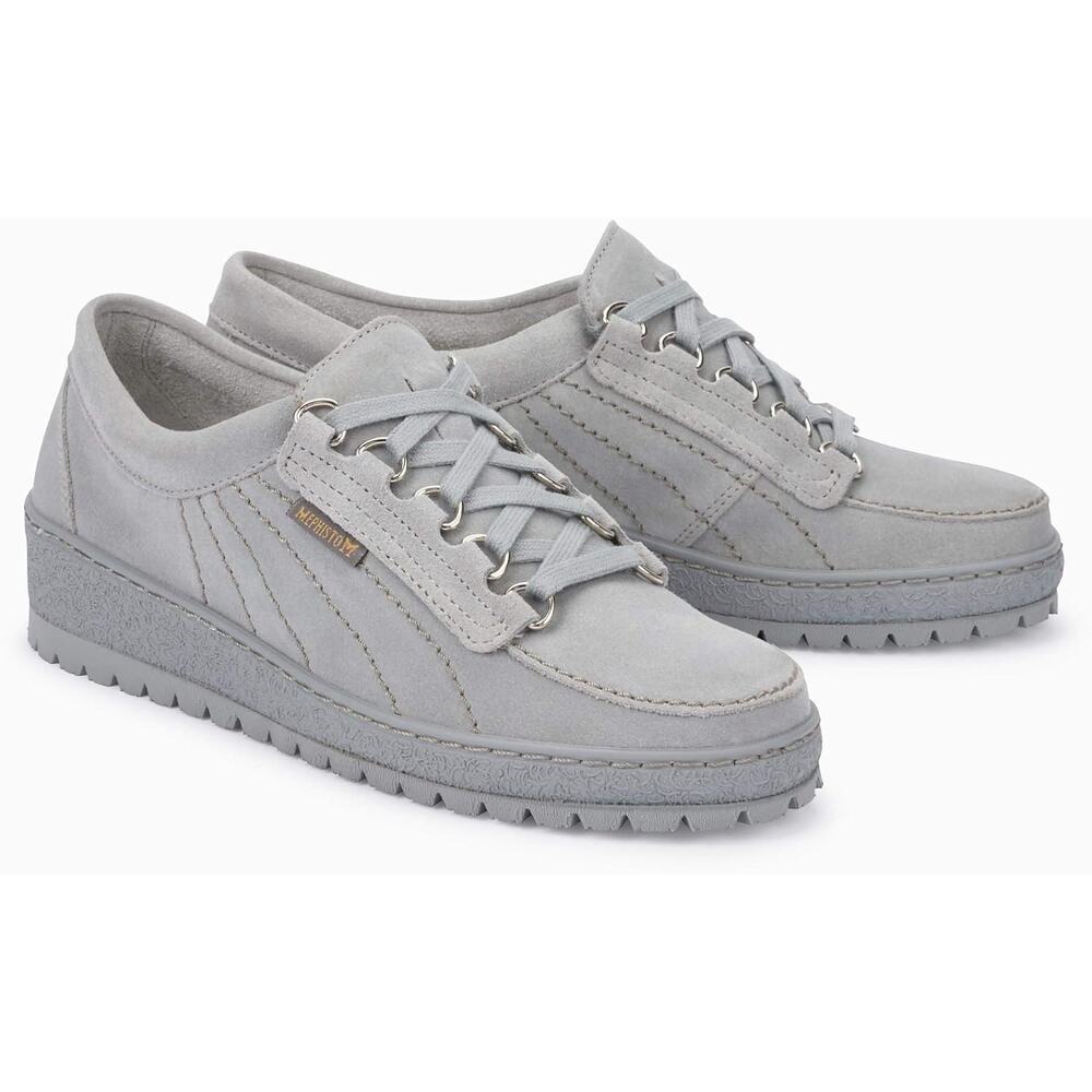 Mephisto LADY Light Gray Suede Sneakers US Size 9 EUC